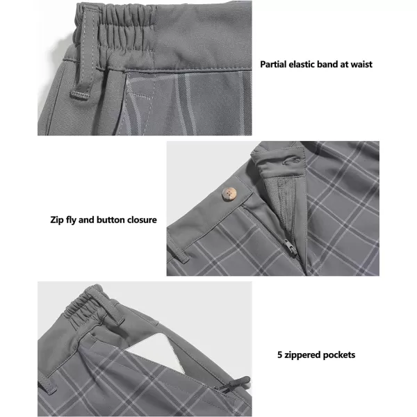 Little Donkey Andy Men's Fleece Lined Snow Ski Pants with Zipper Pockets, Softshell Warm Outdoor Cargo Pants
