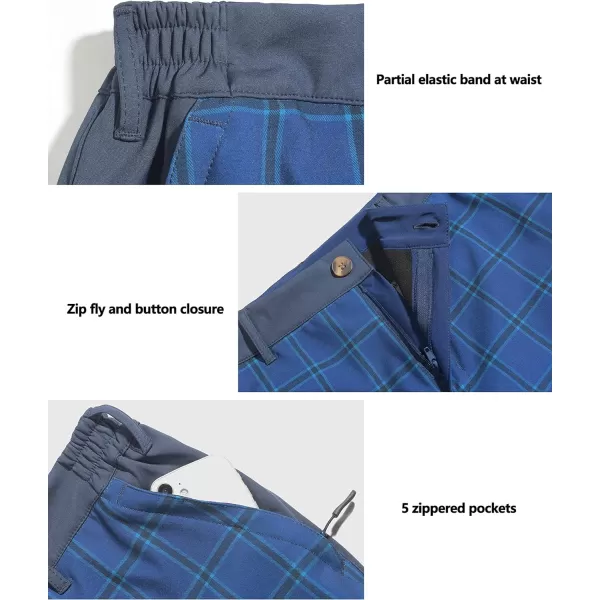 Little Donkey Andy Men's Fleece Lined Snow Ski Pants with Zipper Pockets, Softshell Warm Outdoor Cargo Pants