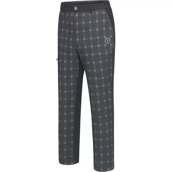 Little Donkey Andy Men's Fleece Lined Snow Ski Pants with Zipper Pockets, Softshell Warm Outdoor Cargo Pants