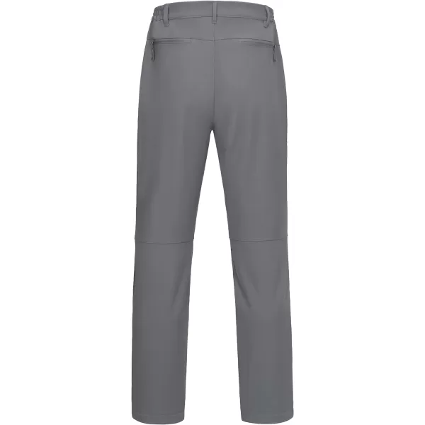Little Donkey Andy Men's Fleece Lined Snow Ski Pants with Zipper Pockets, Softshell Warm Outdoor Cargo Pants