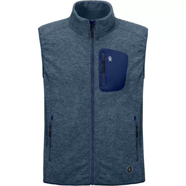 Little Donkey Andy Men's Fleece Vest Full Zip Sweater,Lightweight Warm Sleeveless Jacket for Hiking Golf