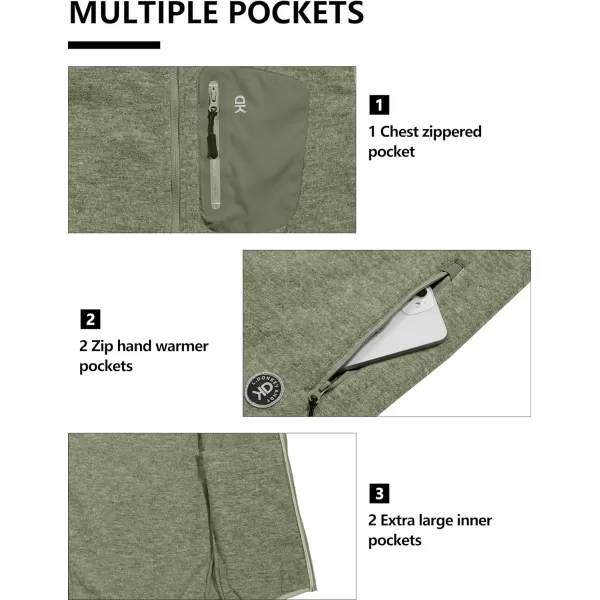 Little Donkey Andy Men's Fleece Vest Full Zip Sweater,Lightweight Warm Sleeveless Jacket for Hiking Golf