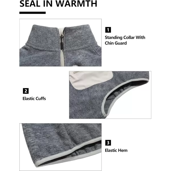 Little Donkey Andy Men's Fleece Vest Full Zip Sweater,Lightweight Warm Sleeveless Jacket for Hiking Golf