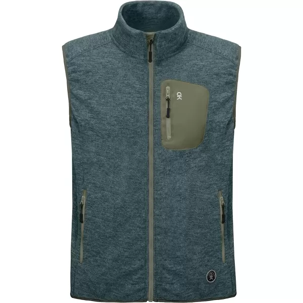 Little Donkey Andy Men's Fleece Vest Full Zip Sweater,Lightweight Warm Sleeveless Jacket for Hiking Golf