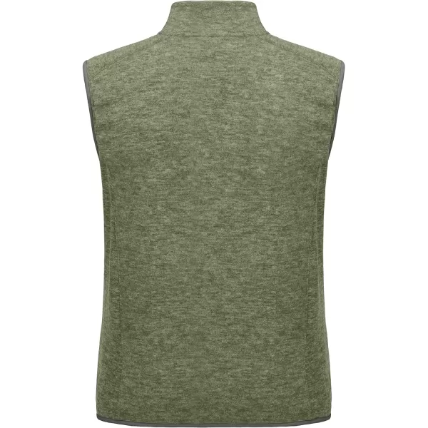 Little Donkey Andy Men's Fleece Vest Full Zip Sweater,Lightweight Warm Sleeveless Jacket for Hiking Golf