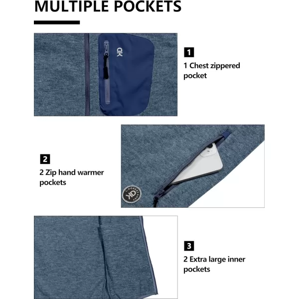 Little Donkey Andy Men's Fleece Vest Full Zip Sweater,Lightweight Warm Sleeveless Jacket for Hiking Golf