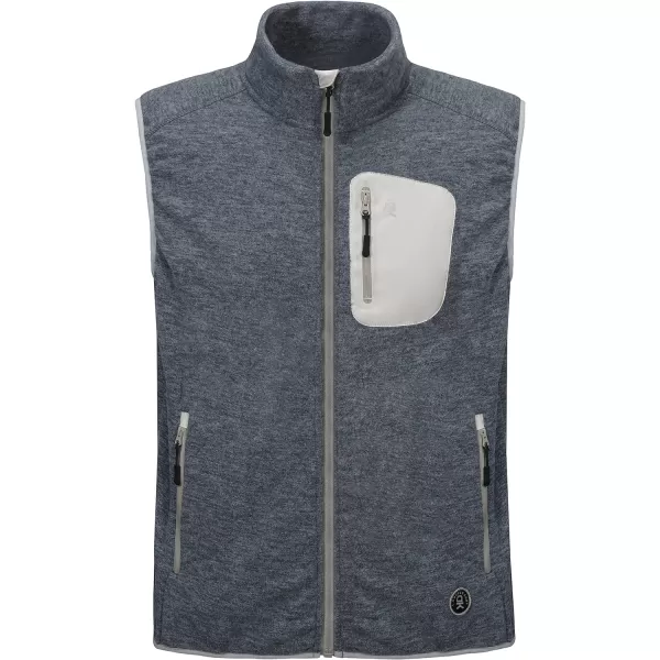 Little Donkey Andy Men's Fleece Vest Full Zip Sweater,Lightweight Warm Sleeveless Jacket for Hiking Golf
