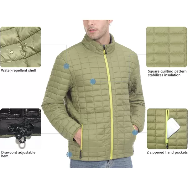 Little Donkey Andy Men's Insulated Hiking Jacket, Lightweight Puffer Warm Jacket with Synthetic Insulation