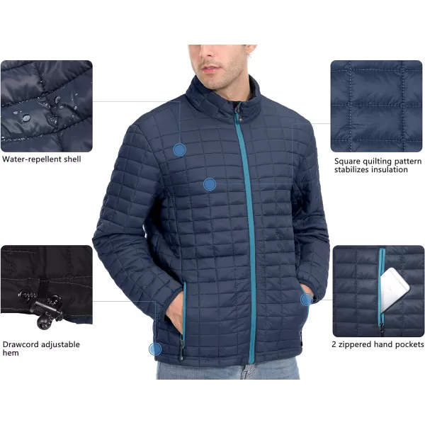 Little Donkey Andy Men's Insulated Hiking Jacket, Lightweight Puffer Warm Jacket with Synthetic Insulation