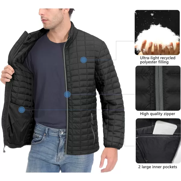 Little Donkey Andy Men's Insulated Hiking Jacket, Lightweight Puffer Warm Jacket with Synthetic Insulation