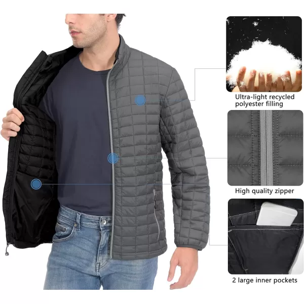 Little Donkey Andy Men's Insulated Hiking Jacket, Lightweight Puffer Warm Jacket with Synthetic Insulation