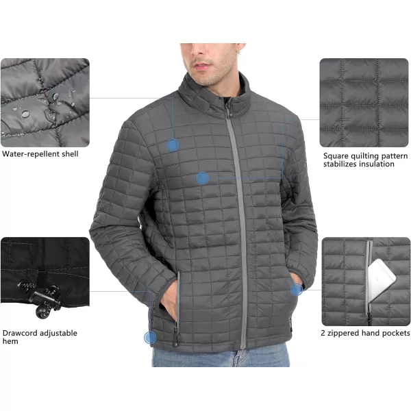 Little Donkey Andy Men's Insulated Hiking Jacket, Lightweight Puffer Warm Jacket with Synthetic Insulation