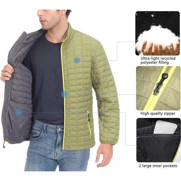 Little Donkey Andy Men's Insulated Hiking Jacket, Lightweight Puffer Warm Jacket with Synthetic Insulation