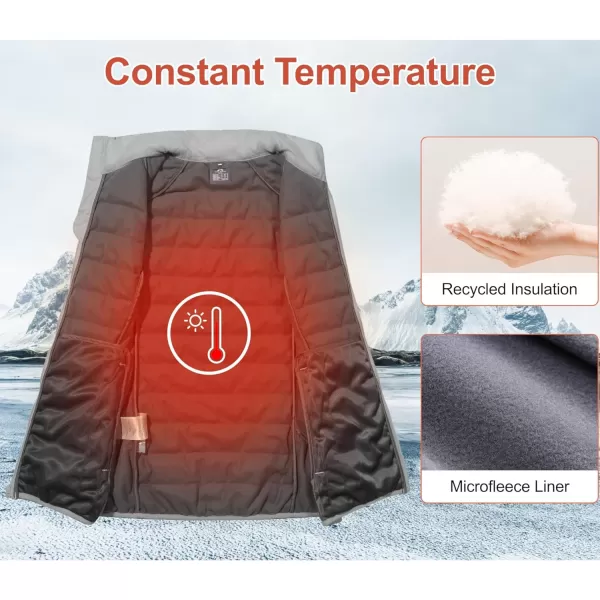 Little Donkey Andy Men's Lightweight Puffer Vest, Packable Sleeveless Jacket for Hiking Ski Walking