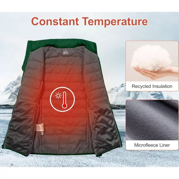 Little Donkey Andy Men's Lightweight Puffer Vest, Packable Sleeveless Jacket for Hiking Ski Walking