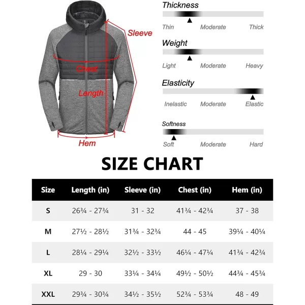 Little Donkey Andy Men's Lightweight Running Jackets Full Zip Hooded Sports Jacket for Winter Hiking Golf Casual