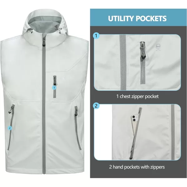 Little Donkey Andy Men's Lightweight Softshell Vest Windproof Sleeveless Jacket for Travel Hiking Running Golf