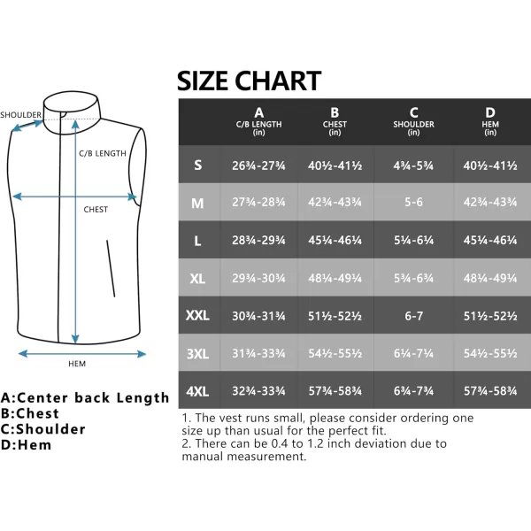 Little Donkey Andy Men's Lightweight Softshell Vest Windproof Sleeveless Jacket for Travel Hiking Running Golf
