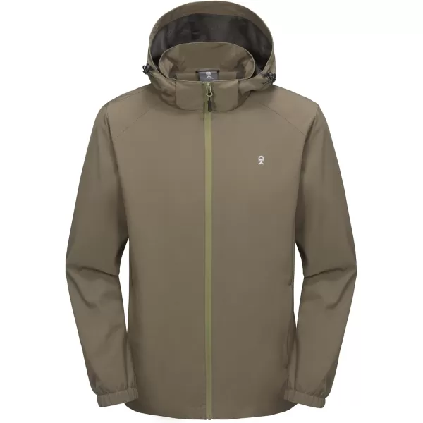 Little Donkey Andy Men's Lightweight Windbreaker Jacket Removable Hooded Windproof Coat for Running Hiking Golf