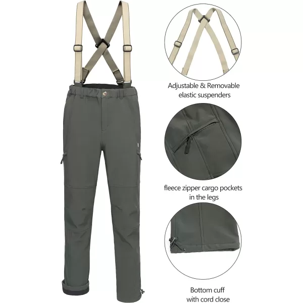 Little Donkey Andy Men's Winter Ski Snow Bibs Insulated Water Resistant Windproof Snowboard Pants with Adjustable Suspenders