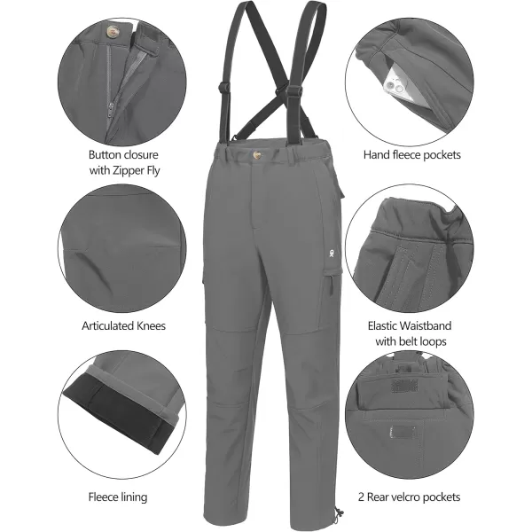 Little Donkey Andy Men's Winter Ski Snow Bibs Insulated Water Resistant Windproof Snowboard Pants with Adjustable Suspenders
