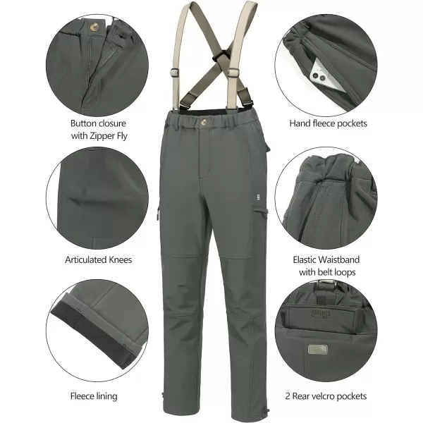 Little Donkey Andy Men's Winter Ski Snow Bibs Insulated Water Resistant Windproof Snowboard Pants with Adjustable Suspenders