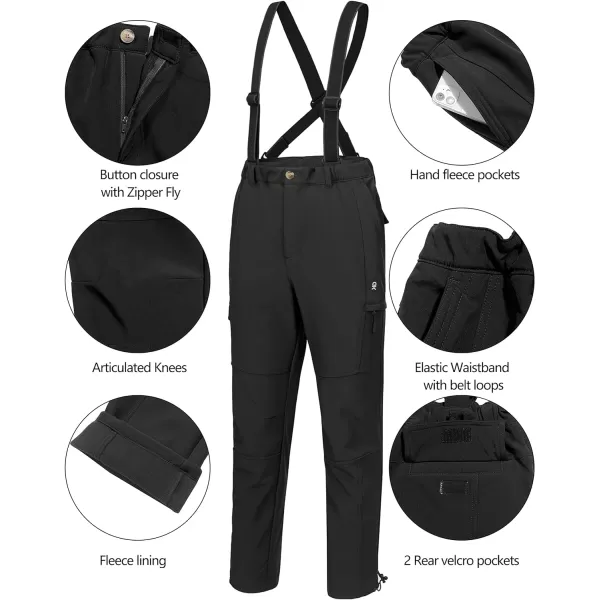 Little Donkey Andy Men's Winter Ski Snow Bibs Insulated Water Resistant Windproof Snowboard Pants with Adjustable Suspenders