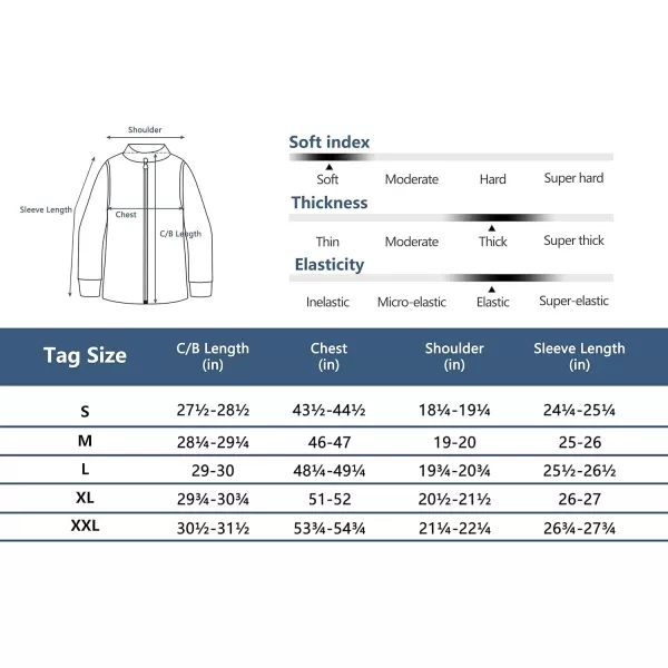 Little Donkey Andy Men's Winter Warm Polar Fleece Golf Jacket Lightweight Thermal Hiking Running Travel Jacket