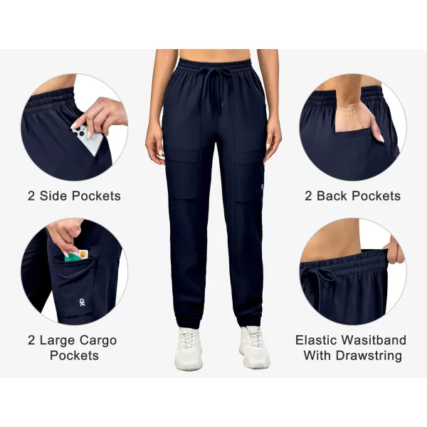 Little Donkey Andy Women's Cargo Joggers Lightweight Quick Dry Hiking Pants Athletic Running Workout Lounge Casual Outdoor