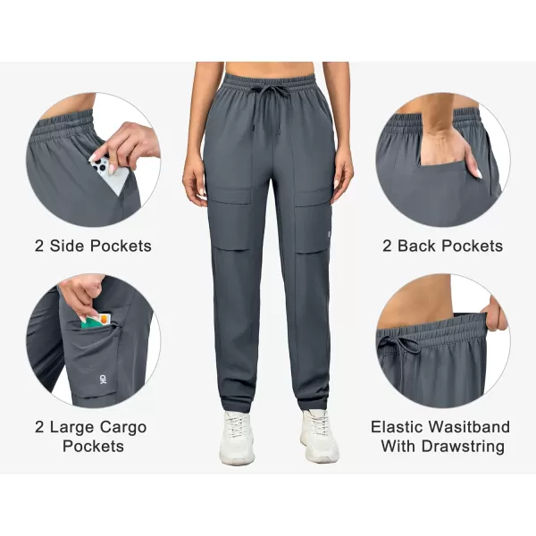 Little Donkey Andy Women's Cargo Joggers Lightweight Quick Dry Hiking Pants Athletic Running Workout Lounge Casual Outdoor