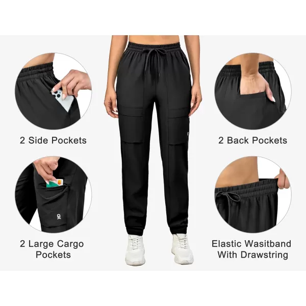 Little Donkey Andy Women's Cargo Joggers Lightweight Quick Dry Hiking Pants Athletic Running Workout Lounge Casual Outdoor