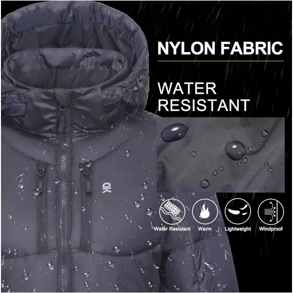 Little Donkey Andy Women's Hooded Puffer Jacket Full-Zip Winter Lightweight Windproof Warm Quilted Coat with Pockets