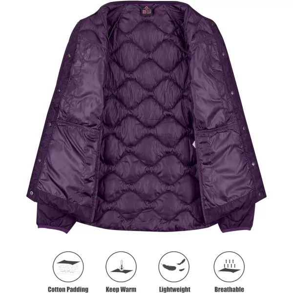Little Donkey Andy Women's Hooded Puffer Jacket Full-Zip Winter Lightweight Windproof Warm Quilted Coat with Pockets