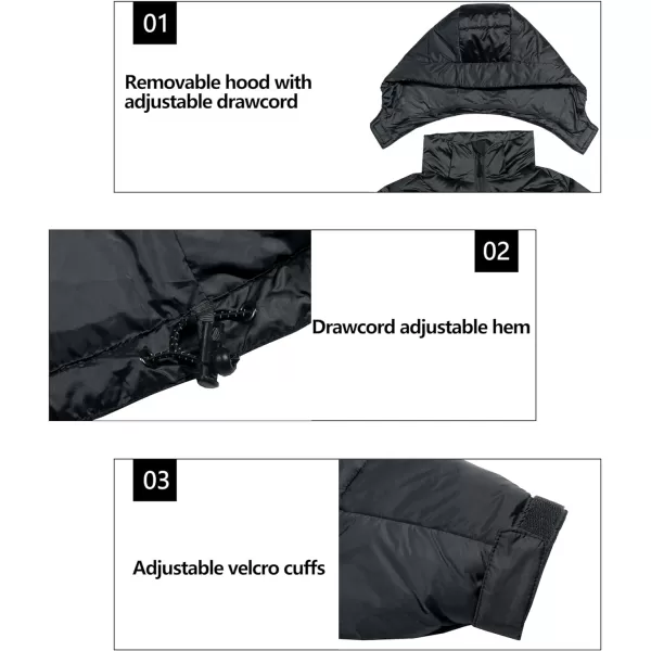 Little Donkey Andy Women's Hooded Puffer Jacket Full-Zip Winter Lightweight Windproof Warm Quilted Coat with Pockets