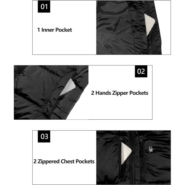 Little Donkey Andy Women's Hooded Puffer Jacket Full-Zip Winter Lightweight Windproof Warm Quilted Coat with Pockets