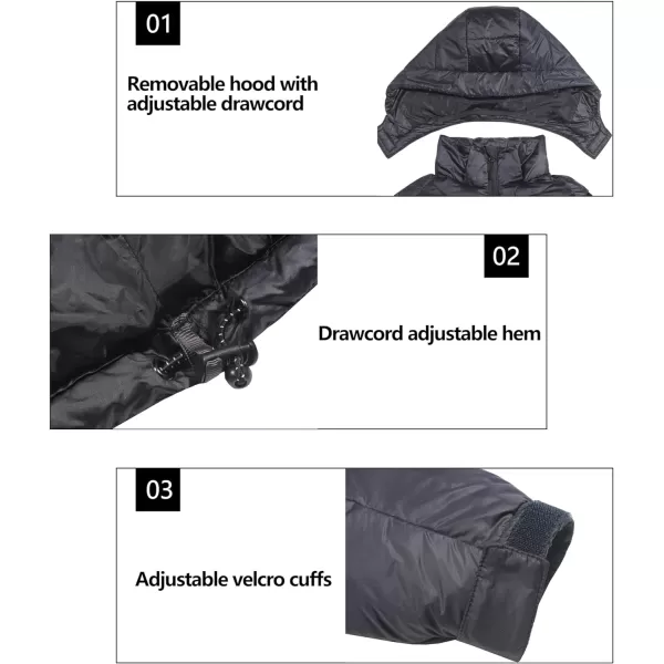 Little Donkey Andy Women's Hooded Puffer Jacket Full-Zip Winter Lightweight Windproof Warm Quilted Coat with Pockets