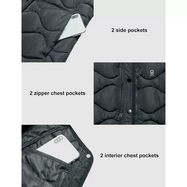 Little Donkey Andy Women's Hooded Puffer Jacket Full-Zip Winter Lightweight Windproof Warm Quilted Coat with Pockets