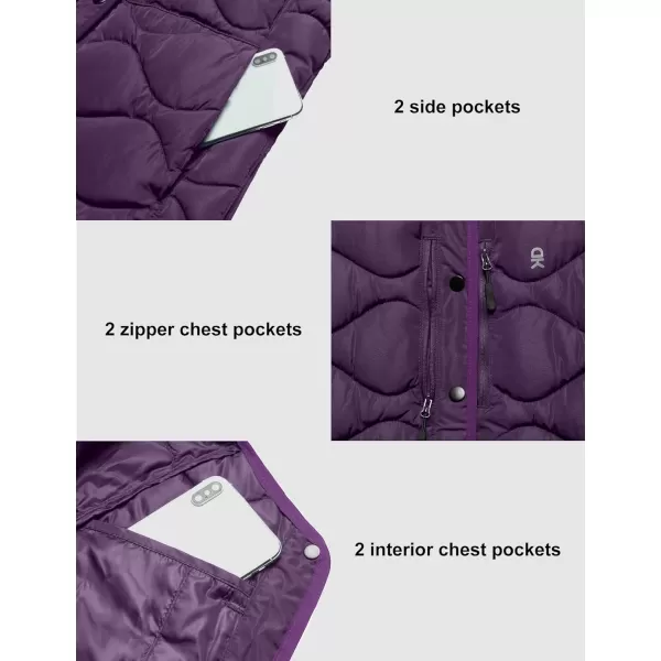 Little Donkey Andy Women's Hooded Puffer Jacket Full-Zip Winter Lightweight Windproof Warm Quilted Coat with Pockets