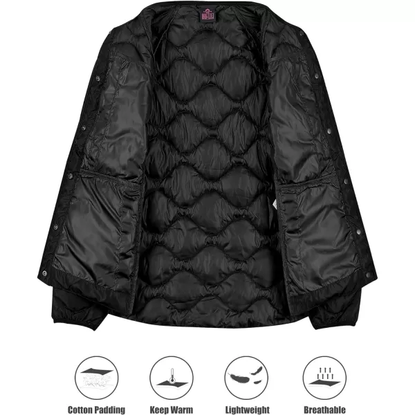 Little Donkey Andy Women's Hooded Puffer Jacket Full-Zip Winter Lightweight Windproof Warm Quilted Coat with Pockets