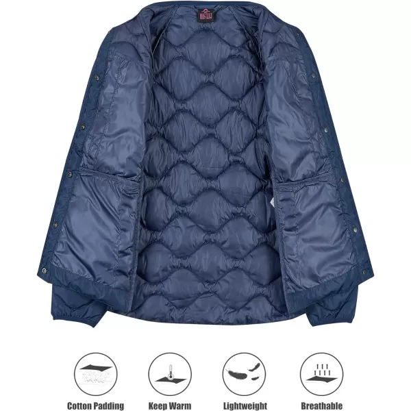 Little Donkey Andy Women's Hooded Puffer Jacket Full-Zip Winter Lightweight Windproof Warm Quilted Coat with Pockets