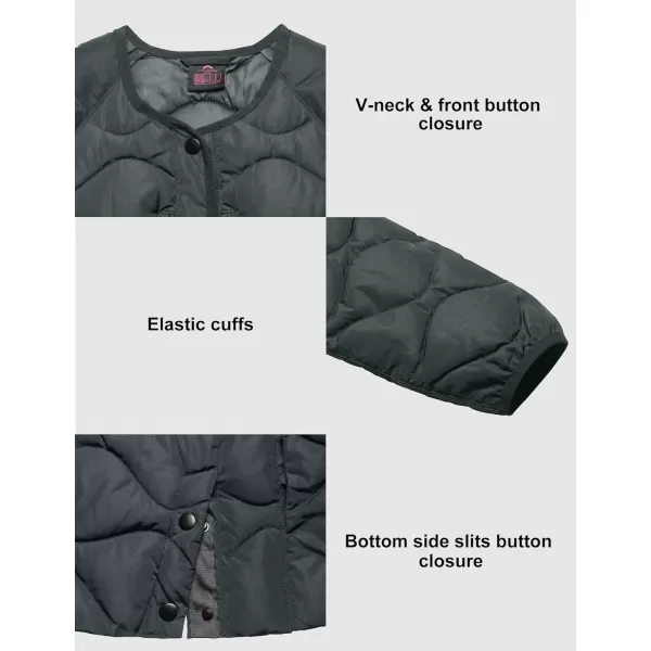 Little Donkey Andy Women's Hooded Puffer Jacket Full-Zip Winter Lightweight Windproof Warm Quilted Coat with Pockets