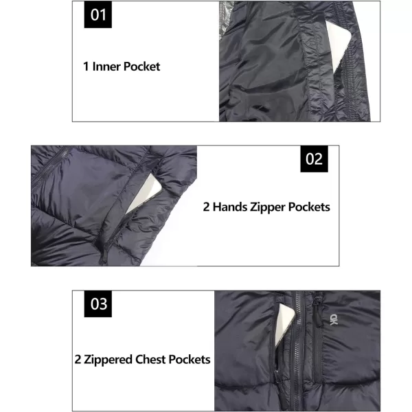 Little Donkey Andy Women's Hooded Puffer Jacket Full-Zip Winter Lightweight Windproof Warm Quilted Coat with Pockets