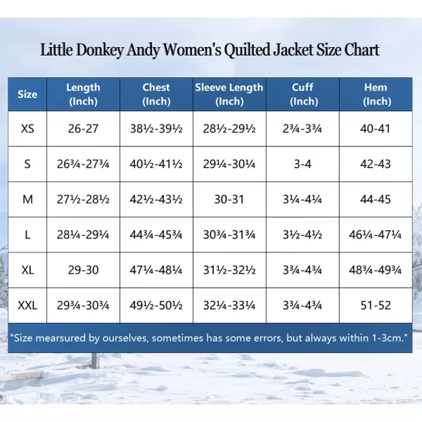 Little Donkey Andy Women's Hooded Puffer Jacket Full-Zip Winter Lightweight Windproof Warm Quilted Coat with Pockets
