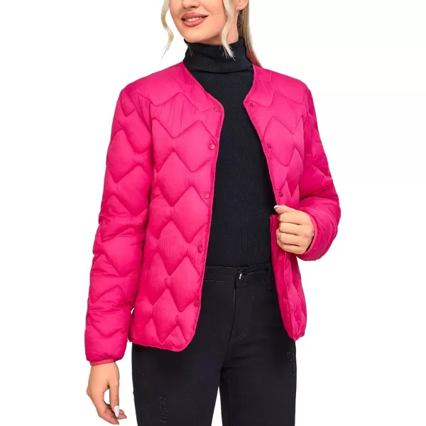Little Donkey Andy Women's Lightweight Puffer Jacket with Recycled Insulation, Button Down Quilted Coats