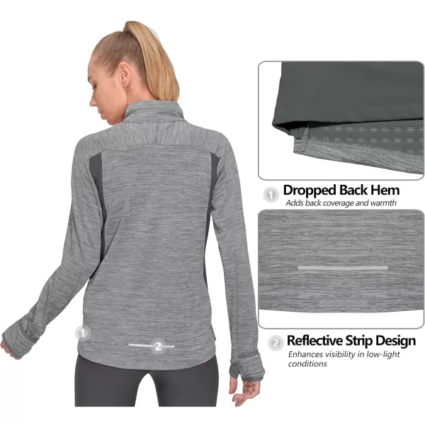 Little Donkey Andy Women's Lightweight Warm Stretch Golf Jacket Full Zip Thermal Hybrid Thumbhole Running Hiking Track Jacket