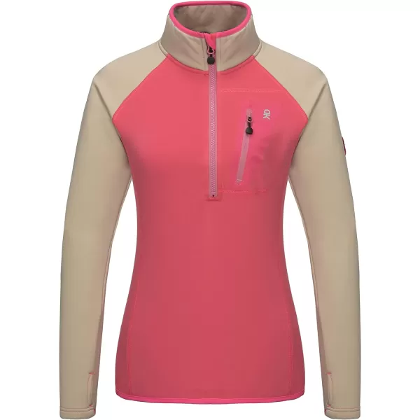 Little Donkey Andy Women's Lightweight Warm Stretch Golf Jacket Full Zip Thermal Hybrid Thumbhole Running Hiking Track Jacket
