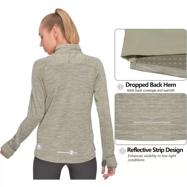 Little Donkey Andy Women's Lightweight Warm Stretch Golf Jacket Full Zip Thermal Hybrid Thumbhole Running Hiking Track Jacket