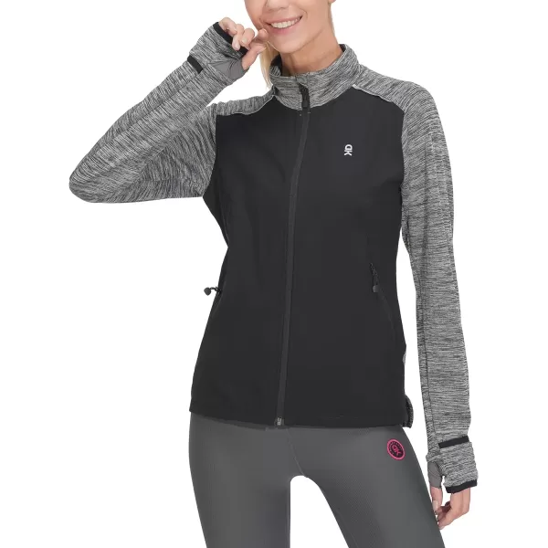 Little Donkey Andy Women's Lightweight Warm Stretch Golf Jacket Full Zip Thermal Hybrid Thumbhole Running Hiking Track Jacket