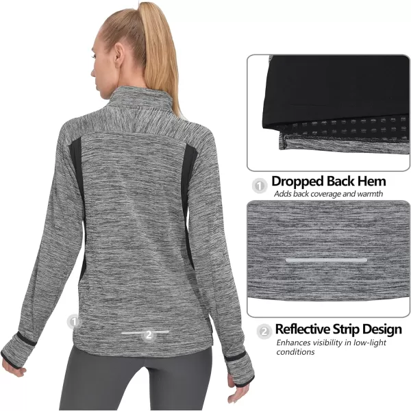 Little Donkey Andy Women's Lightweight Warm Stretch Golf Jacket Full Zip Thermal Hybrid Thumbhole Running Hiking Track Jacket