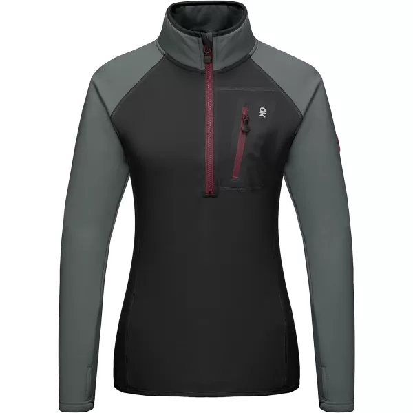 Little Donkey Andy Women's Lightweight Warm Stretch Golf Jacket Full Zip Thermal Hybrid Thumbhole Running Hiking Track Jacket